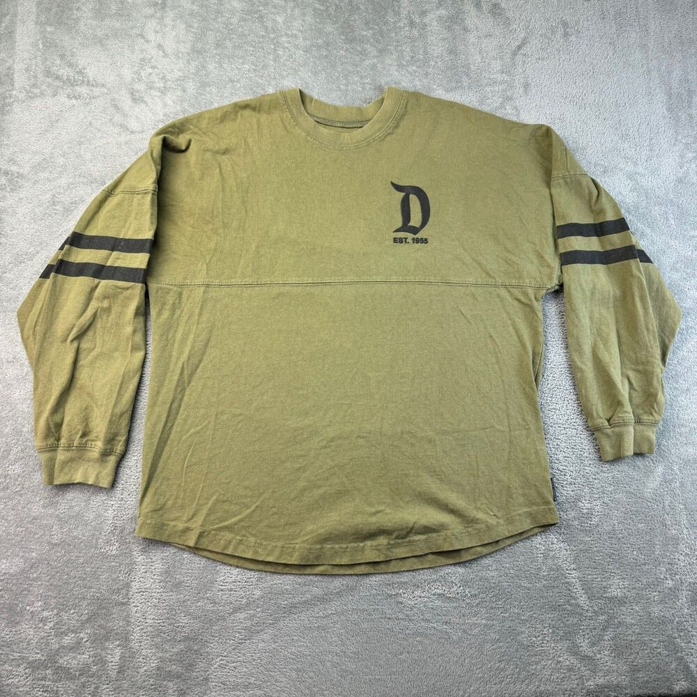 Disneyland Spirit Jersey Unisex Medium Olive Green Disney Parks Long Sleeve Cute